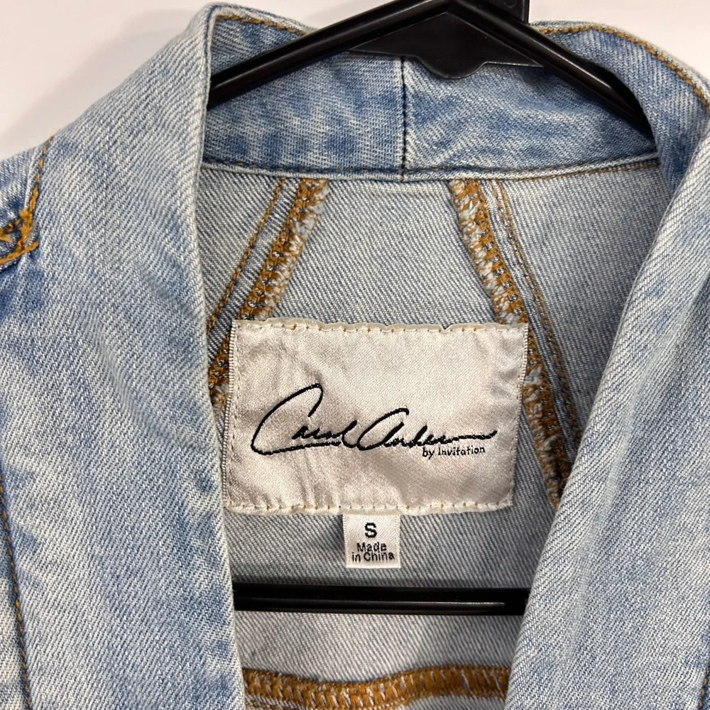 Light Wash Denim Blazer Jacket Small Tailored Preppy Western Americana Coastal